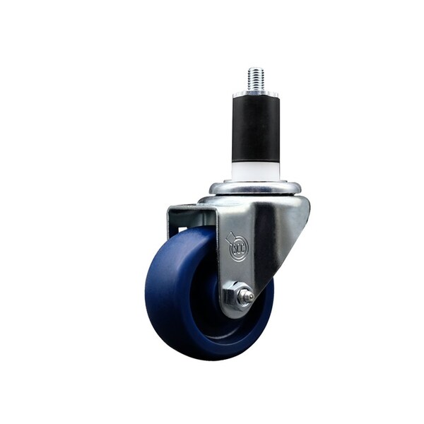 3'' Solid Poly Wheel Swivel 1-1/2'' Expanding Stem Caster